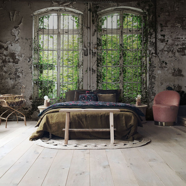 Les Dominotiers Window Garden Vert Behang DOM 437