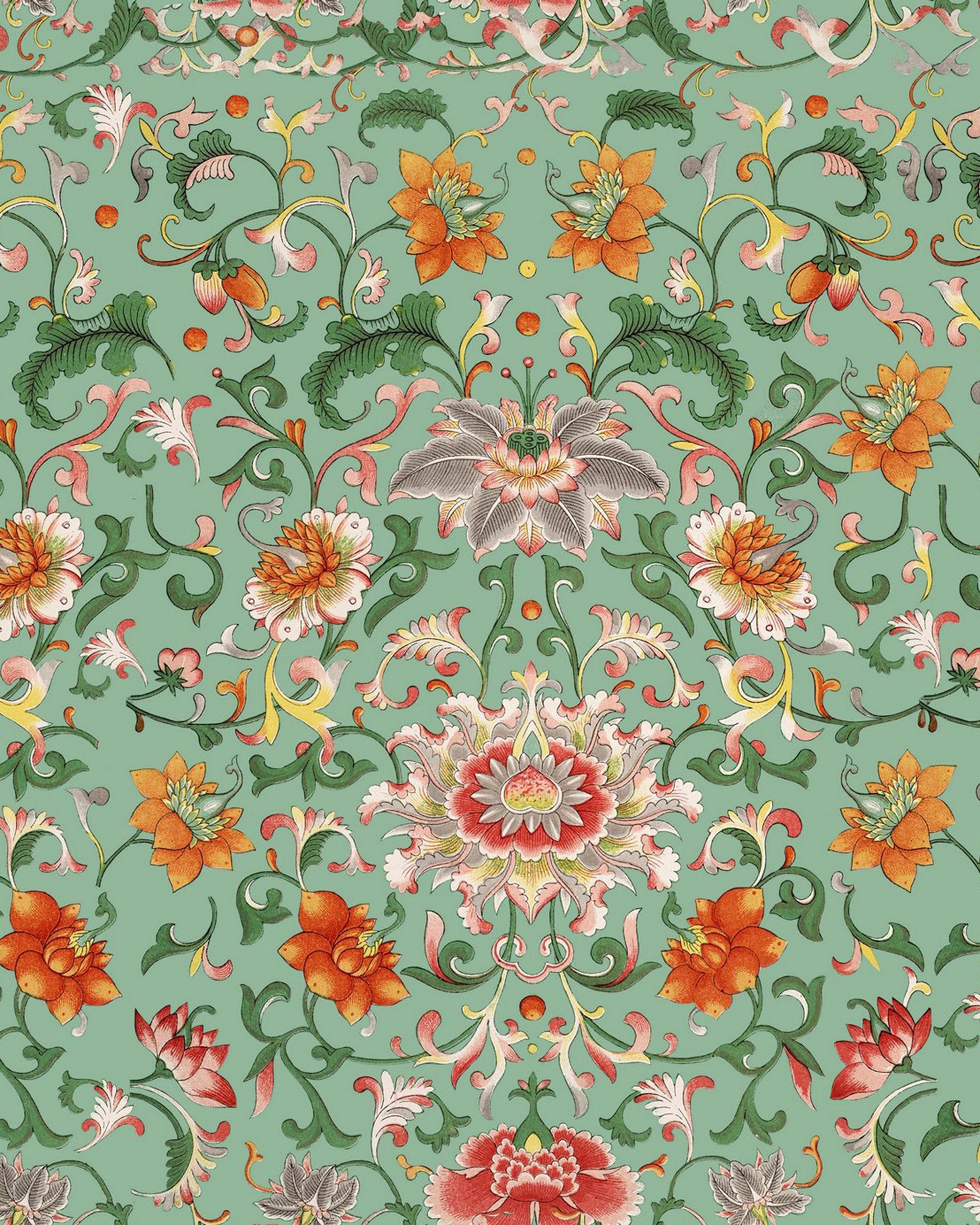 Mind The Gap Chinese Floral Behang