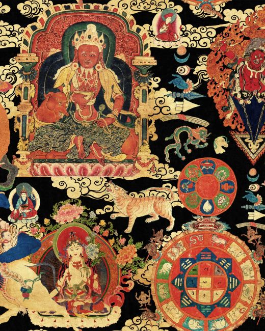 Mind The Gap Tibetan Tapestry Metallic Edition Behang