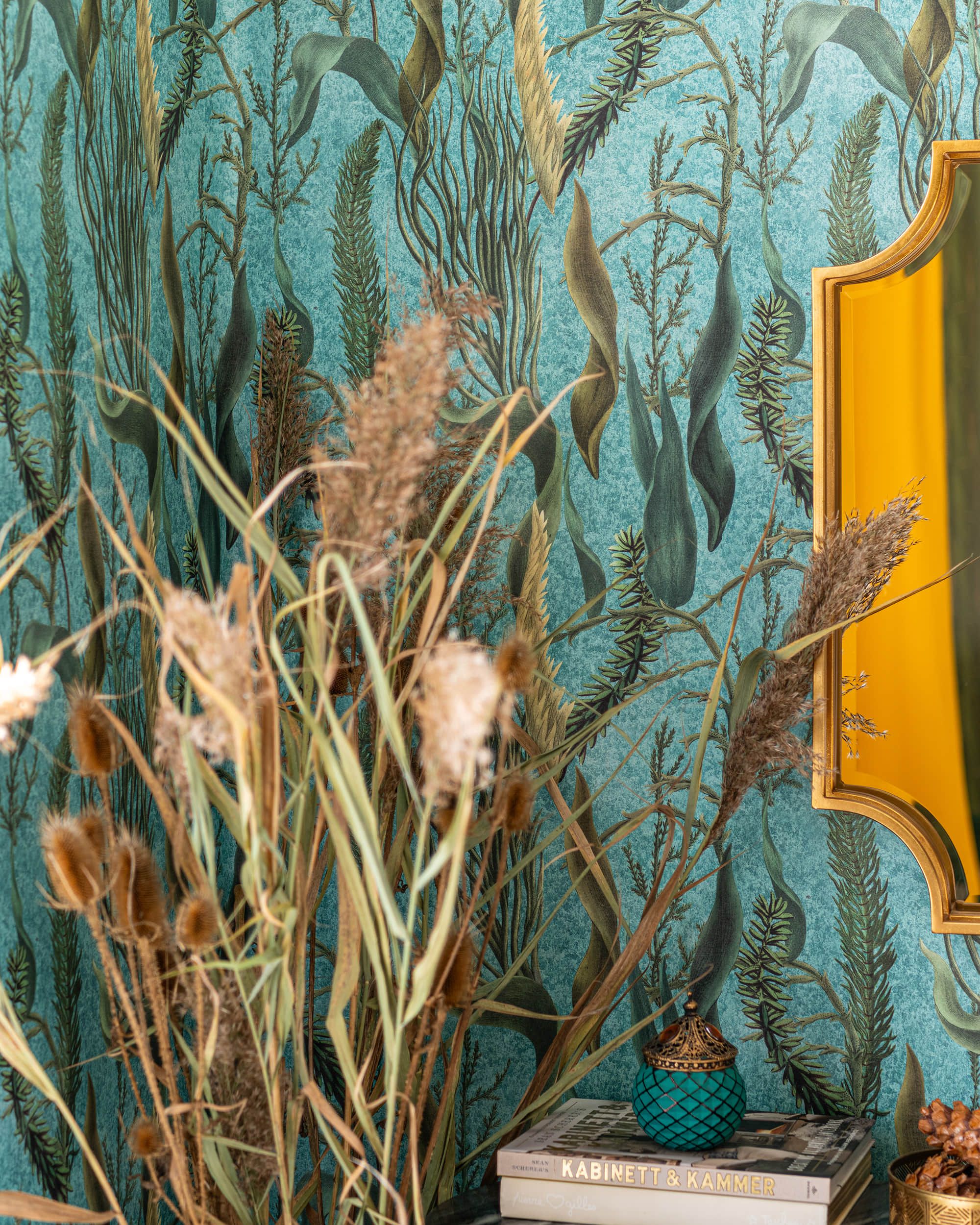 Mind The Gap Aquatic Plants Aquamarine Behang