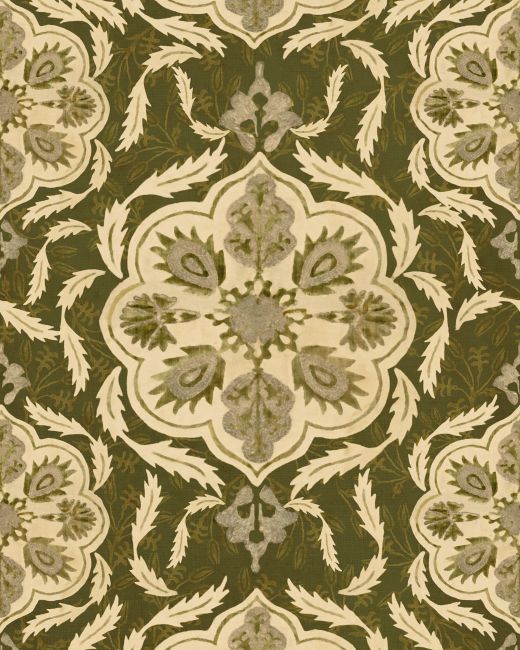Mind The Gap Ottoman Green Behang