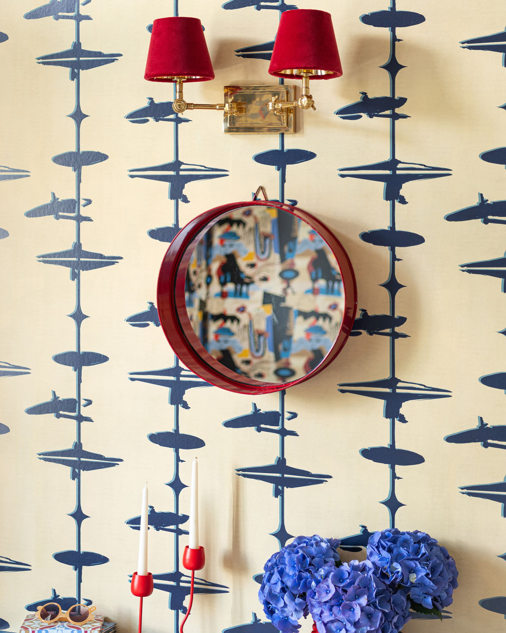 Mind The Gap Hi Hats Indigo Behang