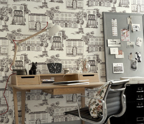 Behang Little Greene Hampstead Glass 20th Century Papers Collectie Luxury By Nature sfeer