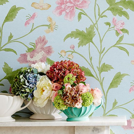 Little Greene China Rose Wallpaper 0247CHBLUEL