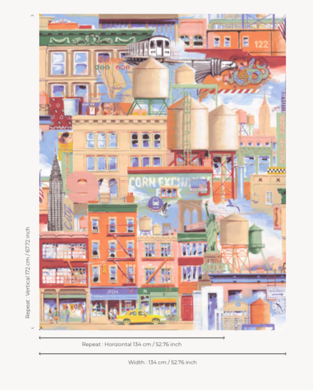 Pierre Frey Taxi jaune Behang FP486002