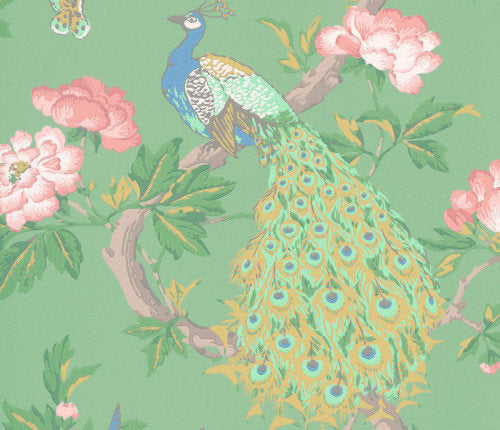 Little Greene Pavona Behang Peacock National Trust Papers Vivienne