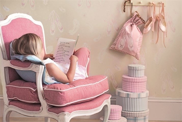 behang little sanderson ballet shoes meisjes kamer behang