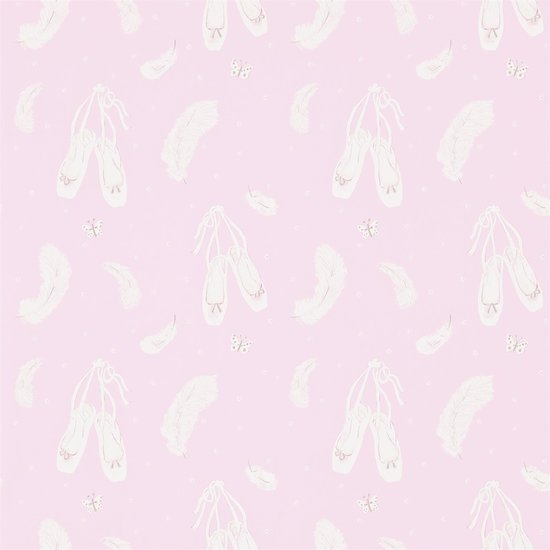 behang little sanderson Ballet Shoes roze, wit