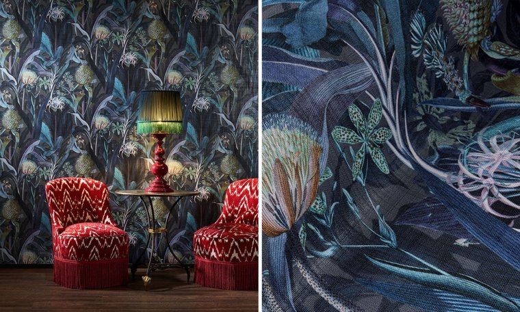 ARTE Blooming Pineapple Behang - Peacock - Luxury By Nature