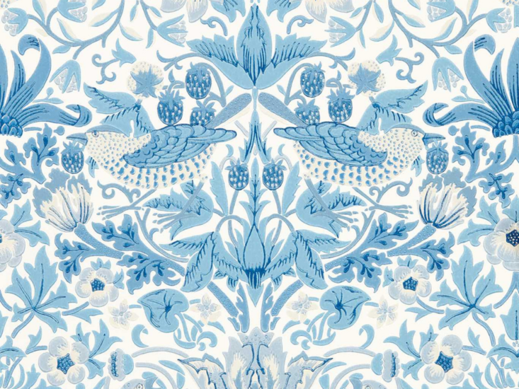 Morris Simply Strawberry Thief Behang 217058