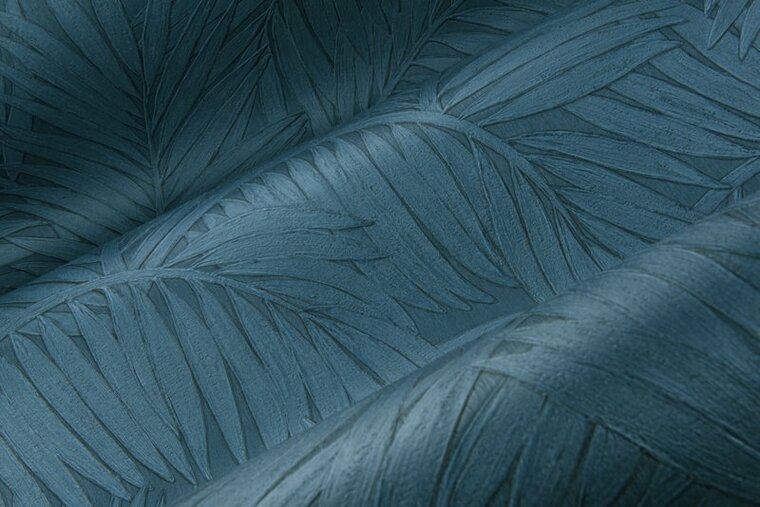 ARTE Sabal Behang Petrol detail