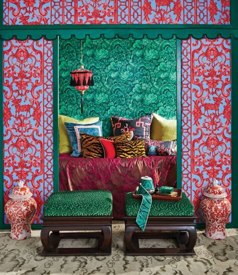 tony duquette malachite behang sfeer jim thompson sfeer 2