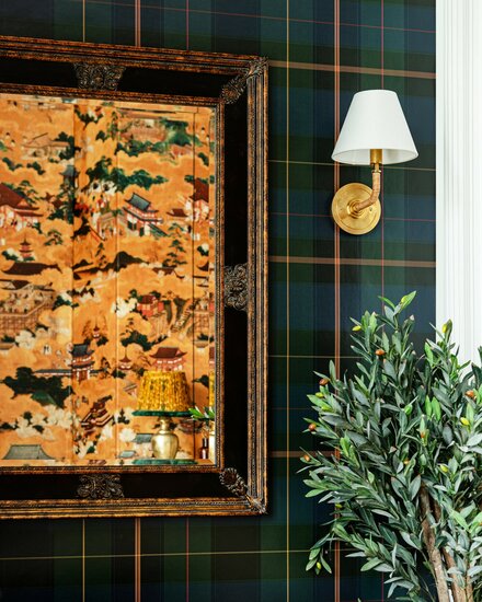 Mind the Gap Equestrian Plaid Behang WP30109 sfeer