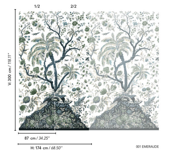 Braquenie Voile de genes Behang