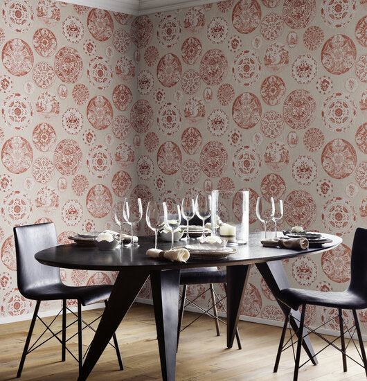 ARTE Flamant Bouton d'or Behang 80071