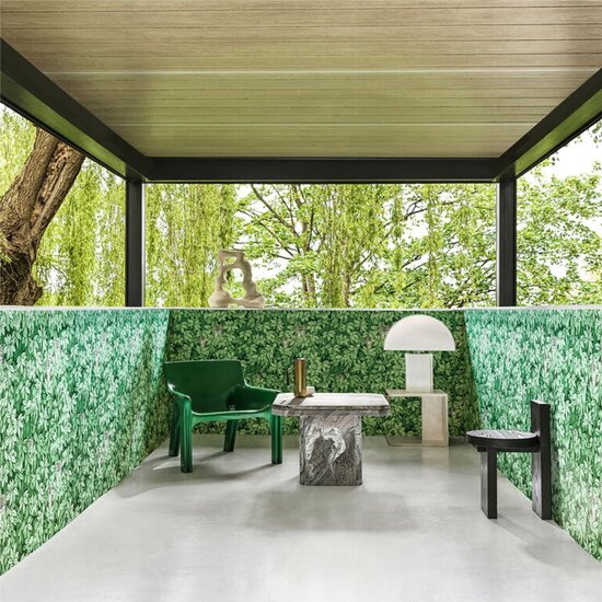 Fornasetti Foglie e civette Behang 123/11054