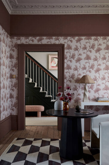 Little Greene Mosaic Trail Behang Blush