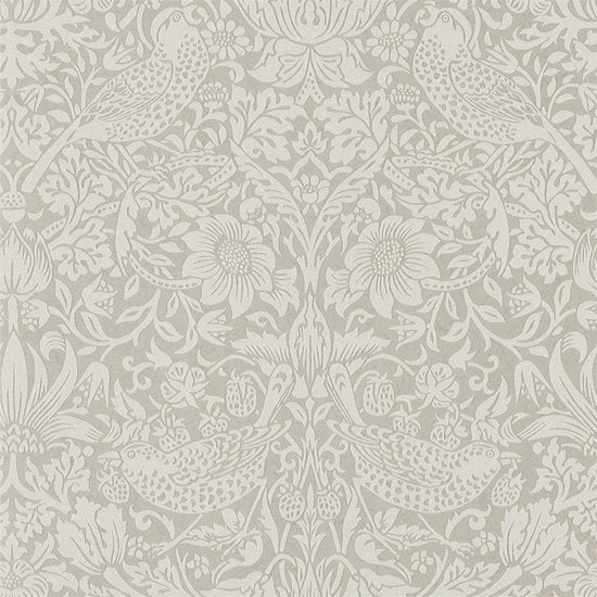 Behang Morris & Co. Pure Strawberry Thief DMPU216017 - Pure Morris Collectie Luxury By Nature