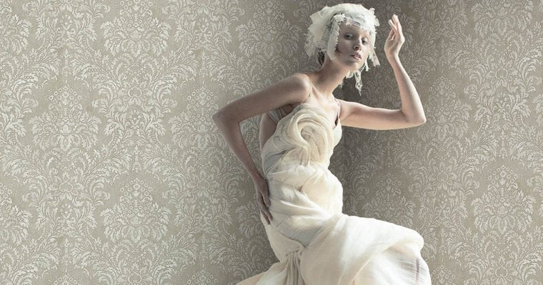 Texam Home Damask Behang metal silk sfeer