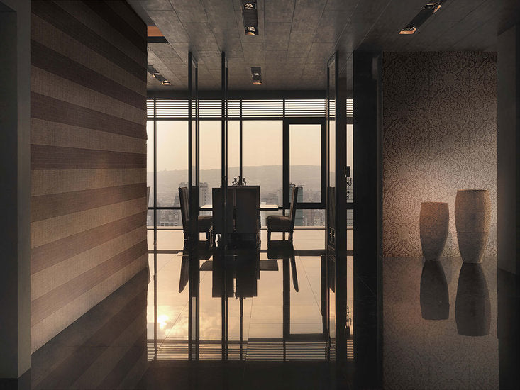 Behang Stripe en Damask Texam Home Organic Behangpapier Collectie