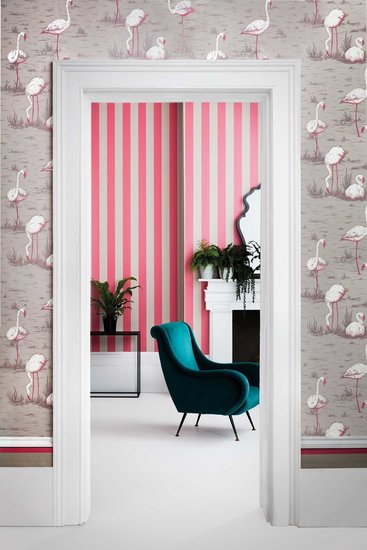 Cole and Son Glastonbury Stripe behang collectie Marquee Stripe