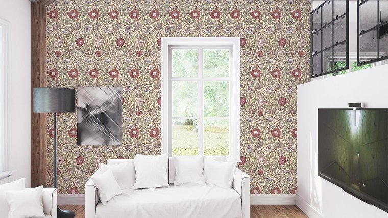 Behang William Morris Pink and Rose Morris & Co