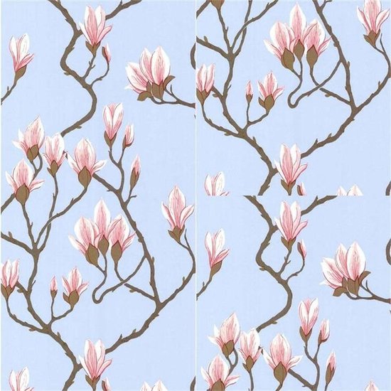 Cole & Son Magnolia behang 72-3011 licht blauw 2