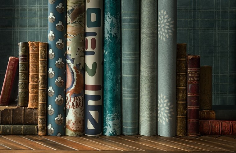 Mulberry Home Behang Troika Paisley Slate Blue FG074.H54