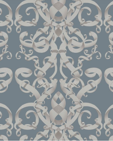 Kit Miles Optical Damask Behang LUNA MICA 902