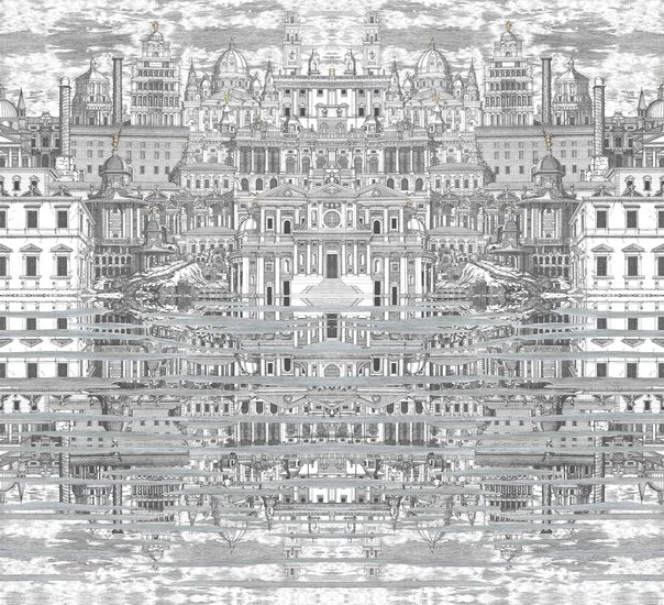 Fornasetti Riflesso Behang Cole & Son Senza Tempo Behangcollectie 114/20040