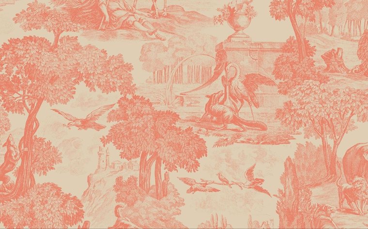 versailles behang papier cole and son behang rood 2
