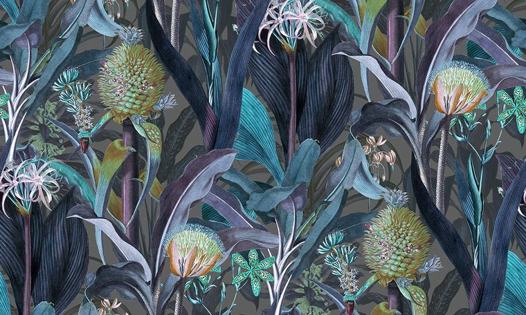 ARTE Blooming Pineapple Behang Peacock 97600 - LAB COLOUR THE WORLD
