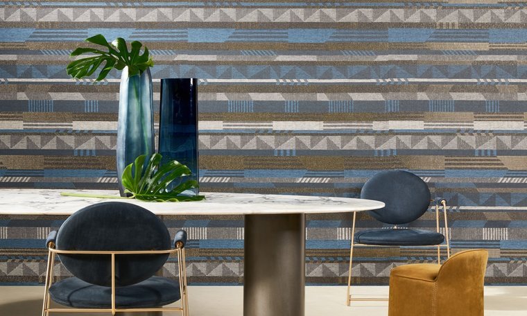 ARTE Etno Behang Blue Gold 22000 - LAB COLOUR THE WORLD