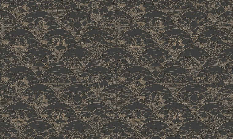 ARTE Moooi Indigo Macaque Behang Ivory MO3001 - LAB COLOUR THE WORLD