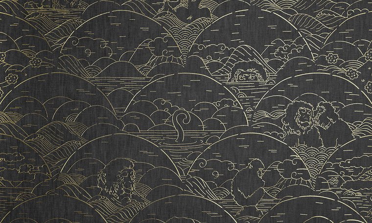 ARTE Moooi Indigo Macaque Behang Ivory MO3001 - LAB COLOUR THE WORLD