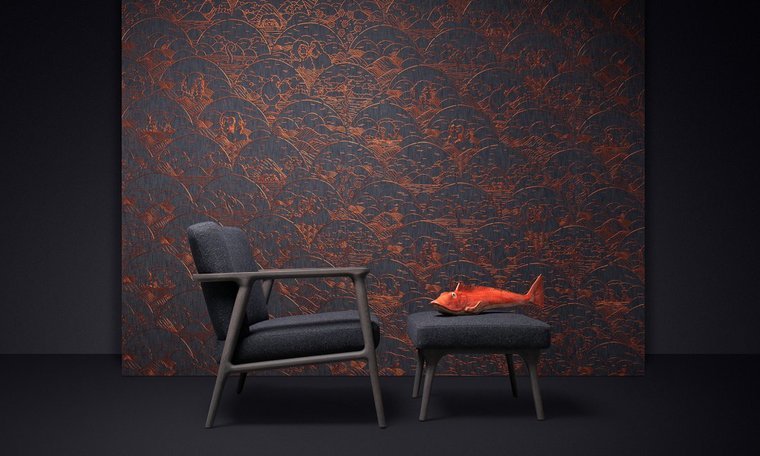 ARTE Moooi Indigo Macaque Behang Ivory MO3001 - LAB COLOUR THE WORLD