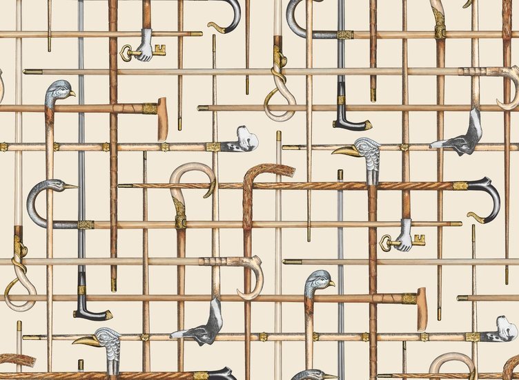Cole & Son Fornasetti Selection Bastoni behang 114/14026 - LAB COLOUR THE WORLD