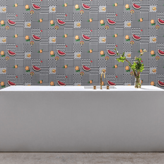Cole & Son Fornasetti Senza Tempo II Frutta e Geometrico behang 123/6030 - LAB COLOUR THE WORLD