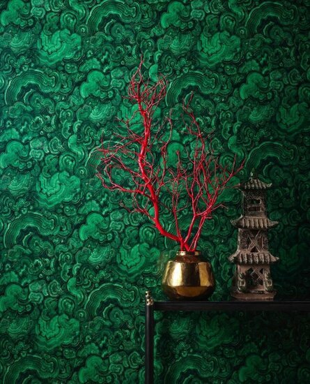 Jim Thompson Malachite Behang Grey Agate JT021066002 - LAB COLOUR THE WORLD
