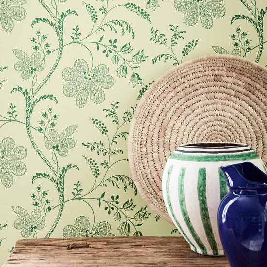 Little Greene Bedford Square Behang 0256BSACORN - LAB COLOUR THE WORLD