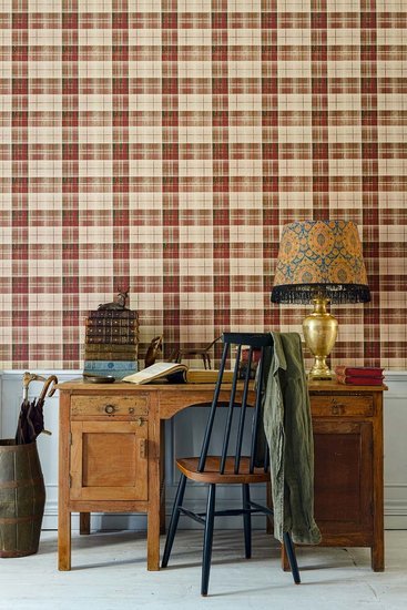 Mind The Gap Countryside Plaid Leather Behang WP30012 - LAB COLOUR THE WORLD