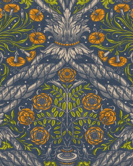 Mind The Gap Floral Ornament Behang WP20453 - LAB COLOUR THE WORLD