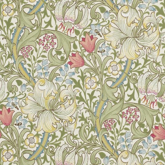 Morris & Co. Golden Lily Behang 210398 - LAB COLOUR THE WORLD