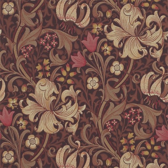 Morris & Co. Golden Lily Behang 210402 - LAB COLOUR THE WORLD