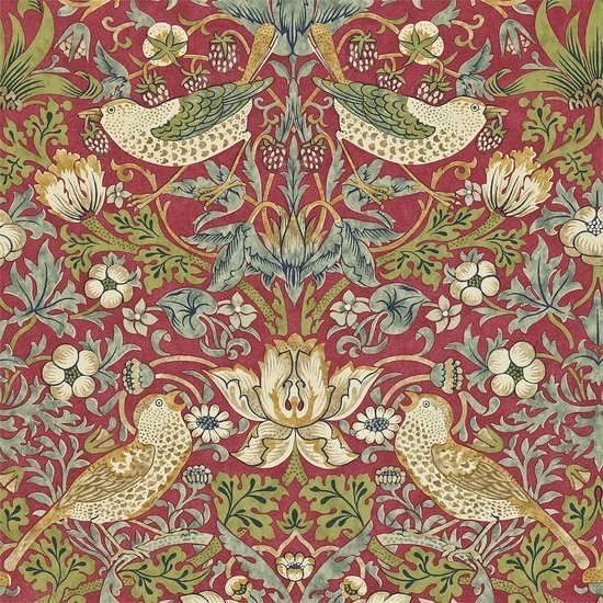 Morris & Co. Strawberry Thief Behang 212563 - LAB COLOUR THE WORLD