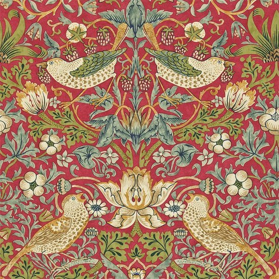 Morris & Co. Strawberry Thief Behang 216848 - LAB COLOUR THE WORLD