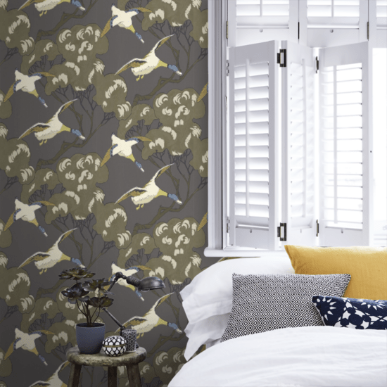 Mulberry Home Flying Ducks Behang FG090.H54 - LAB COLOUR THE WORLD