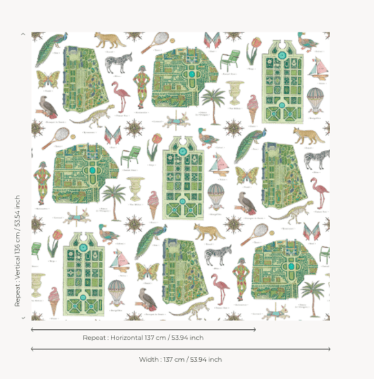 Pierre Frey Jardins Parisiens Behang FP485001 - LAB COLOUR THE WORLD