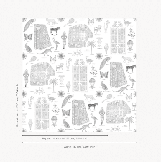 Pierre Frey Jardins Parisiens Behang FP485002 - LAB COLOUR THE WORLD