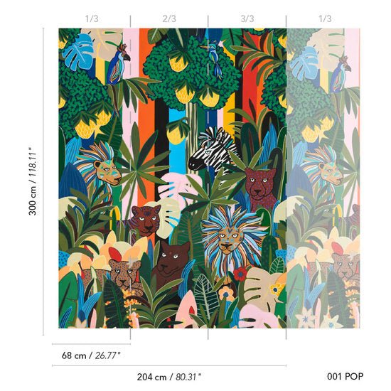 Pierre Frey Les Rois De La Jungle Behangpaneel FP607 - LAB COLOUR THE WORLD